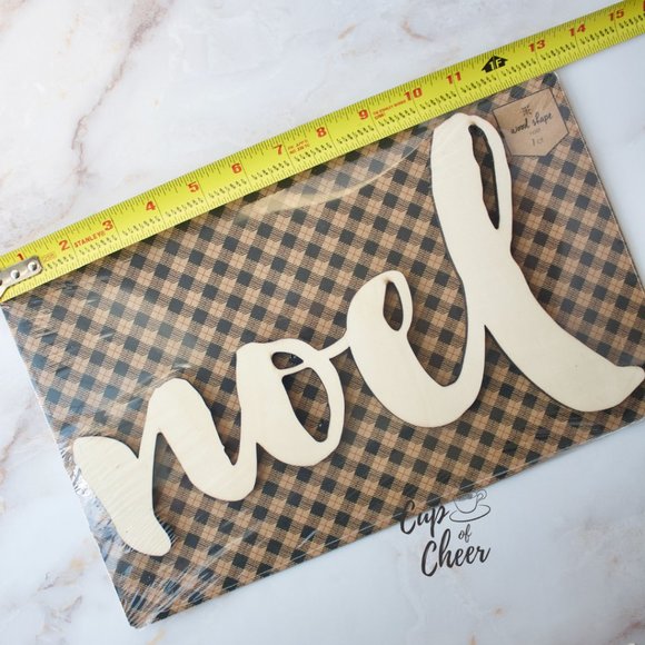 🌟2/$15 🎄Noel Wood Shape - Picture 5 of 6
